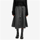Wood Wood Women's Agatha Denim Midi Skirt in Black Wash