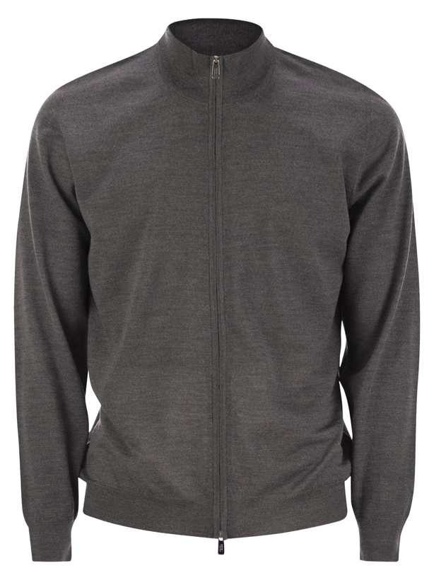 Photo: Fedeli Favonio - Virgin Wool Sweater With Full Zipper