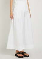 Rohe Pleated Cotton-poplin Maxi Skirt White