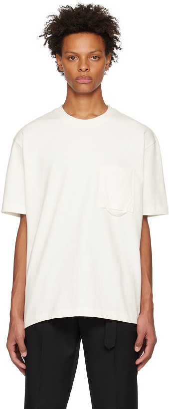 Photo: Solid Homme Off-White Crewneck T-Shirt