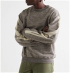 KAPITAL - Oversized Printed Mélange Loopback Cotton-Jersey Sweatshirt - Gray