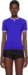 Courrèges Blue Heritage Contrast T-shirt