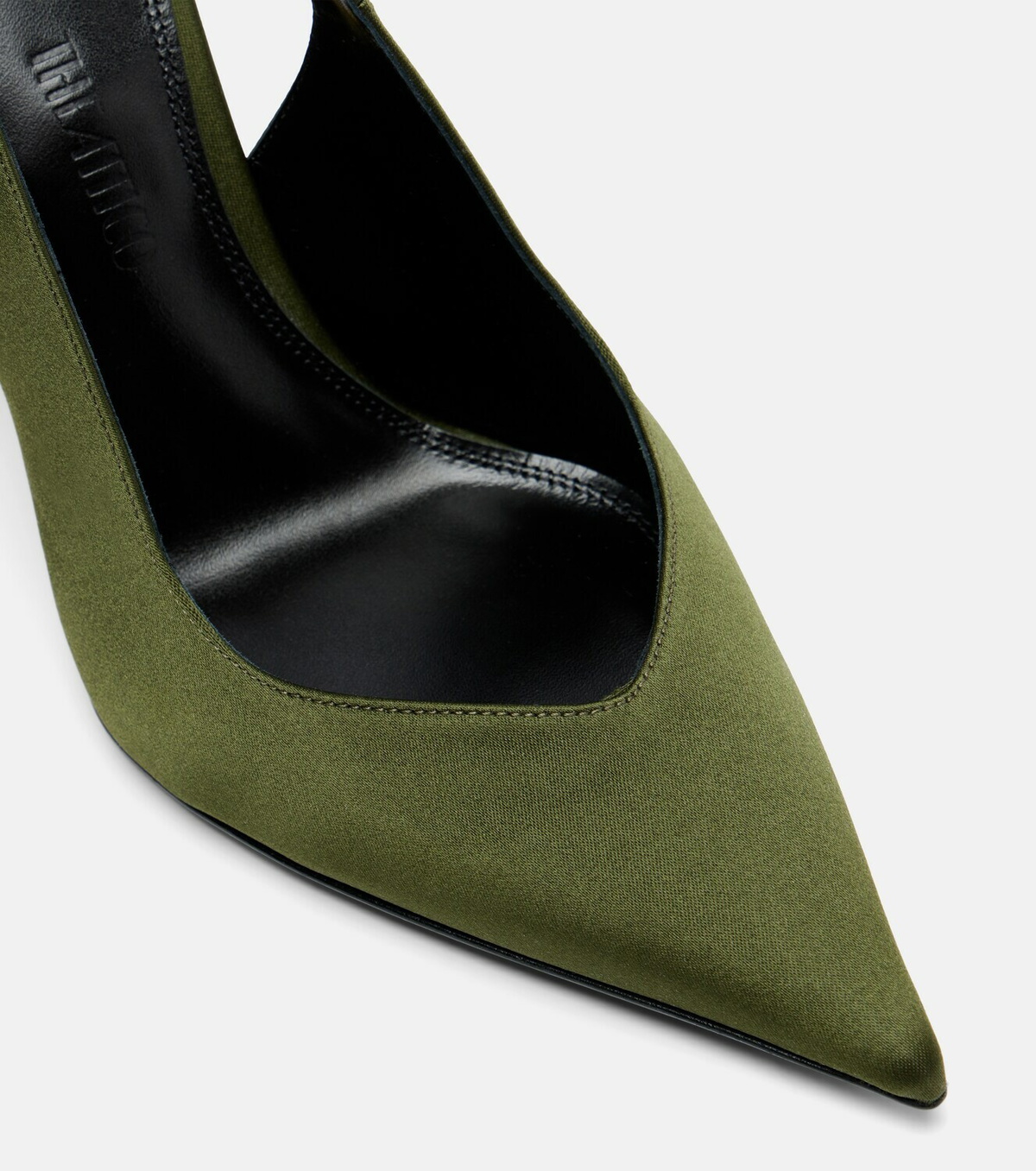 The Attico Cheope satin slingback wedges