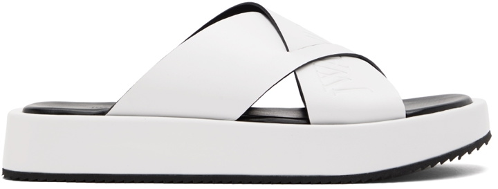 Photo: JW Anderson White Leather Platform Sandals