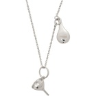Lemaire Silver Small Perfume Bottle Pendant Necklace