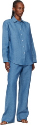 Róhe Blue Classic Chambray Shirt