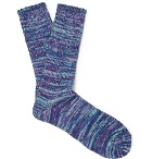 Anonymous Ism - Mélange Cotton Socks - Blue