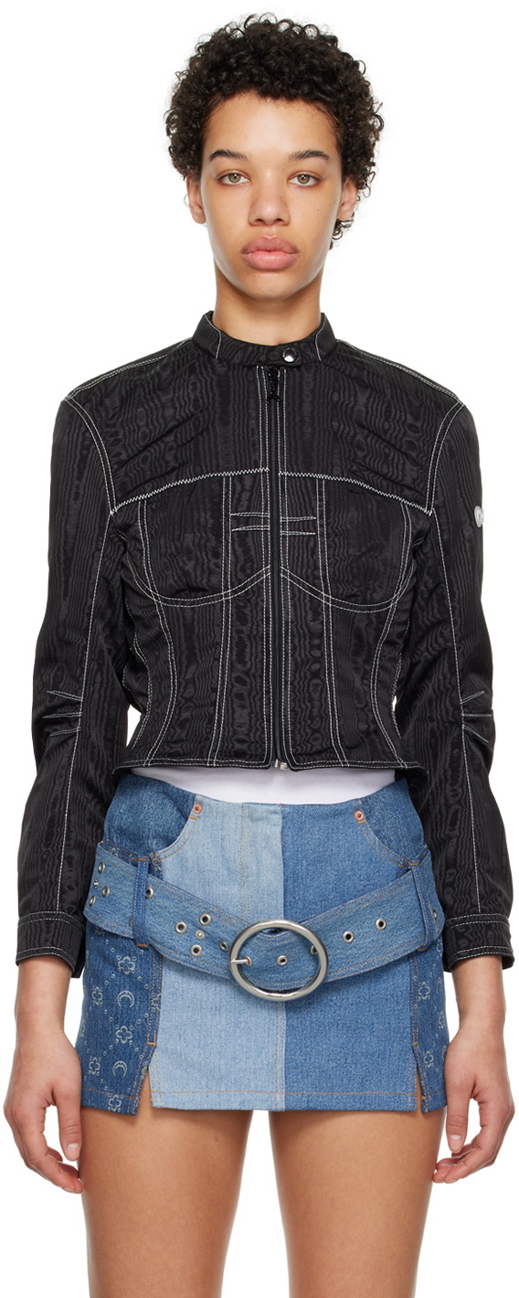 ジャケット Marine Serre Black Denim Jacket Marine Serre - Moon Denim jacket Marine Serre