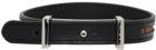 Paul Smith Black Leather Stripe Bracelet