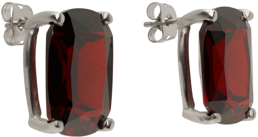 ABRA Silver & Red Abra Earrings