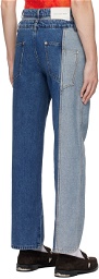 Feng Chen Wang Blue Inside Out Jeans
