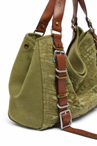 Diesel D-One-Medium top-handle bag in distressed canvas - Handbags - Unisex - Green