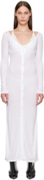 VAILLANT White Cardigan Midi Dress