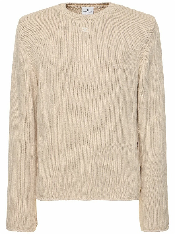 Photo: COURREGES - Open Side Cotton & Linen Knit Sweater