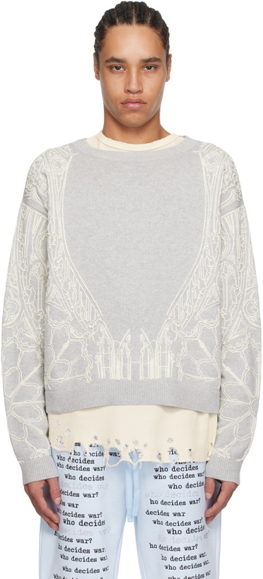 Photo: Who Decides War Gray Notre Dame Sweater