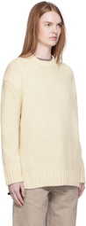 Arch The Off-White Basic Round Neck Knit Sweater