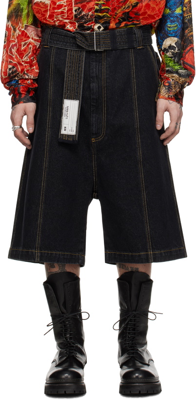 Photo: LU'U DAN Black Utility Denim Shorts