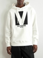 Valentino Garavani - Logo-Print Cotton-Jersey Hoodie - Neutrals