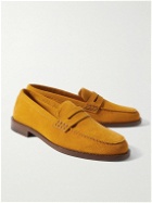Manolo Blahnik - Perry Suede Penny Loafers - Yellow