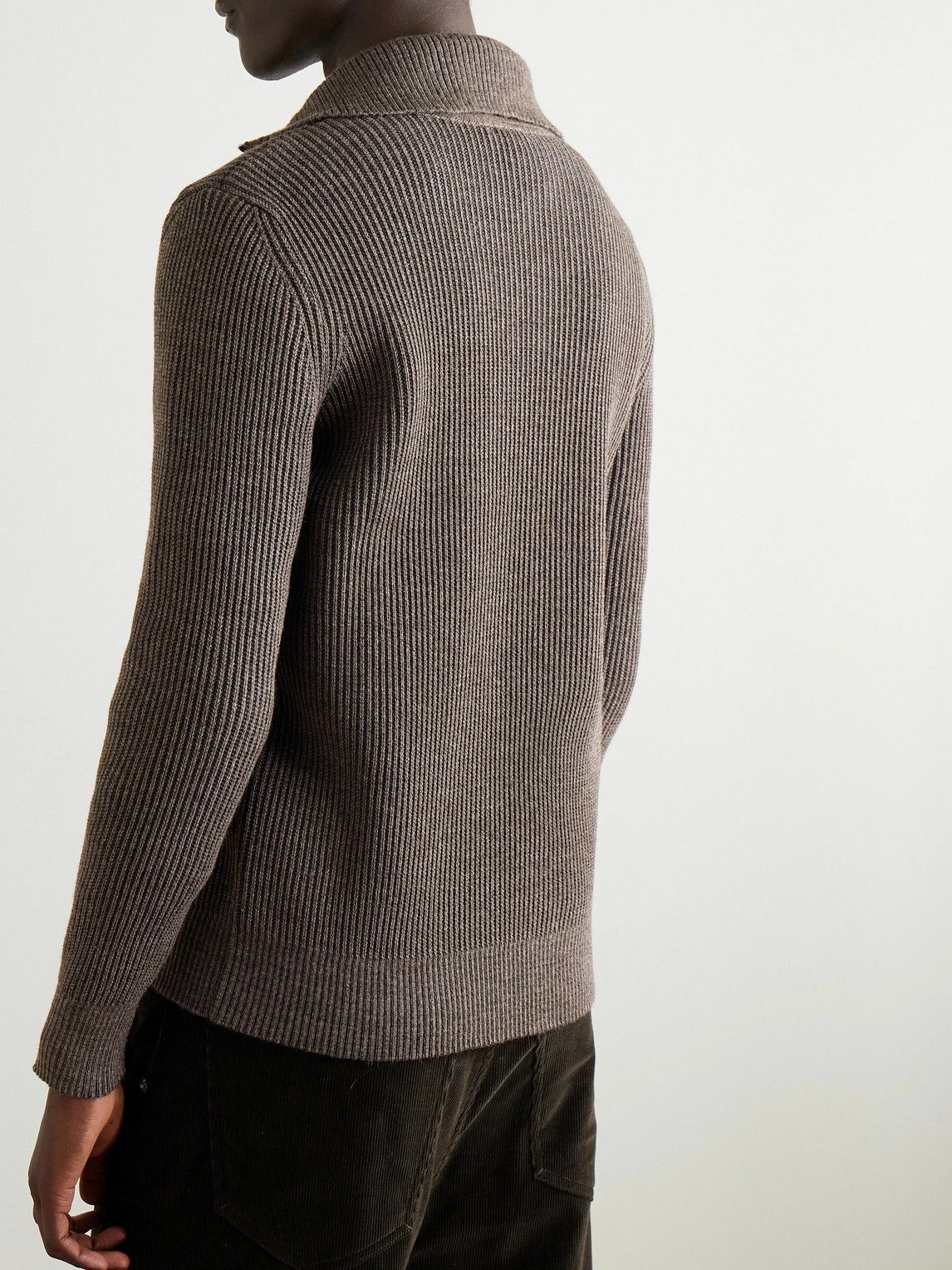 S.N.S Herning - Fender III Ribbed Wool Half-Zip Sweater