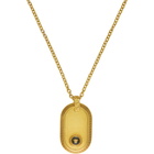 Versace Gold and Black Medusa Oval Pendant Necklace