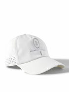 Brunello Cucinelli - Perforated Logo-Print Stretch-Shell Baseball Cap - White