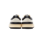 Lanvin White and Black Mesh Clay Low Sneakers