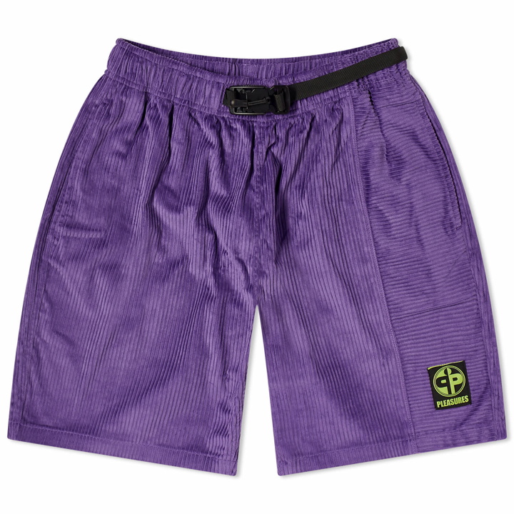 Photo: Pleasures Men's Flip Corduroy Shorts in Purple