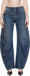 Jean Paul Gaultier Blue 'The Denim Strap' Jeans