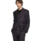 Etro Purple Check Semi-Traditional Suit