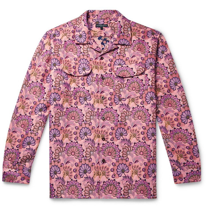 Photo: Engineered Garments - Camp-Collar Floral-Print Jacquard Shirt - Pink