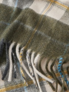 Begg & Co - Arran Bennet Fringed Checked Cashmere Scarf - Neutrals