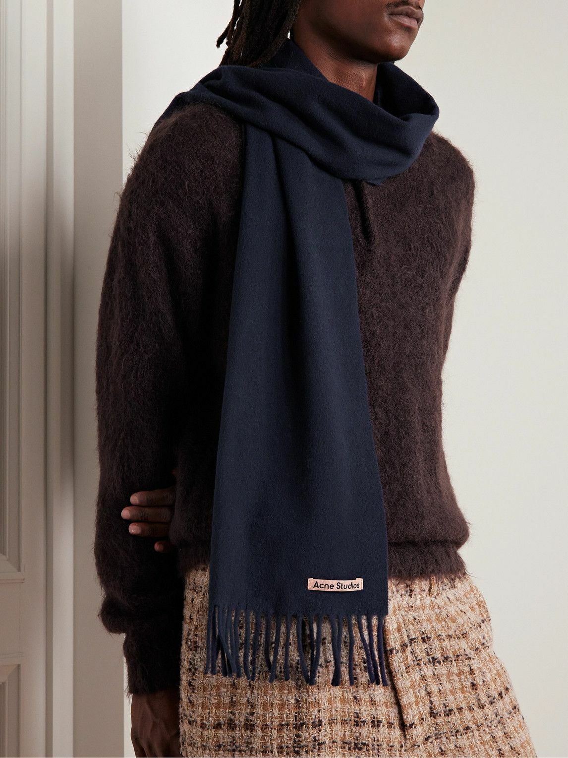 Acne Studios - Canada Skinny Fringed Wool Scarf Acne Studios