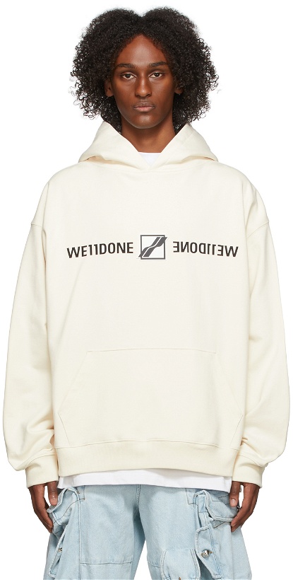 Photo: We11done Off-White Patched Mirror Logo Hoodie