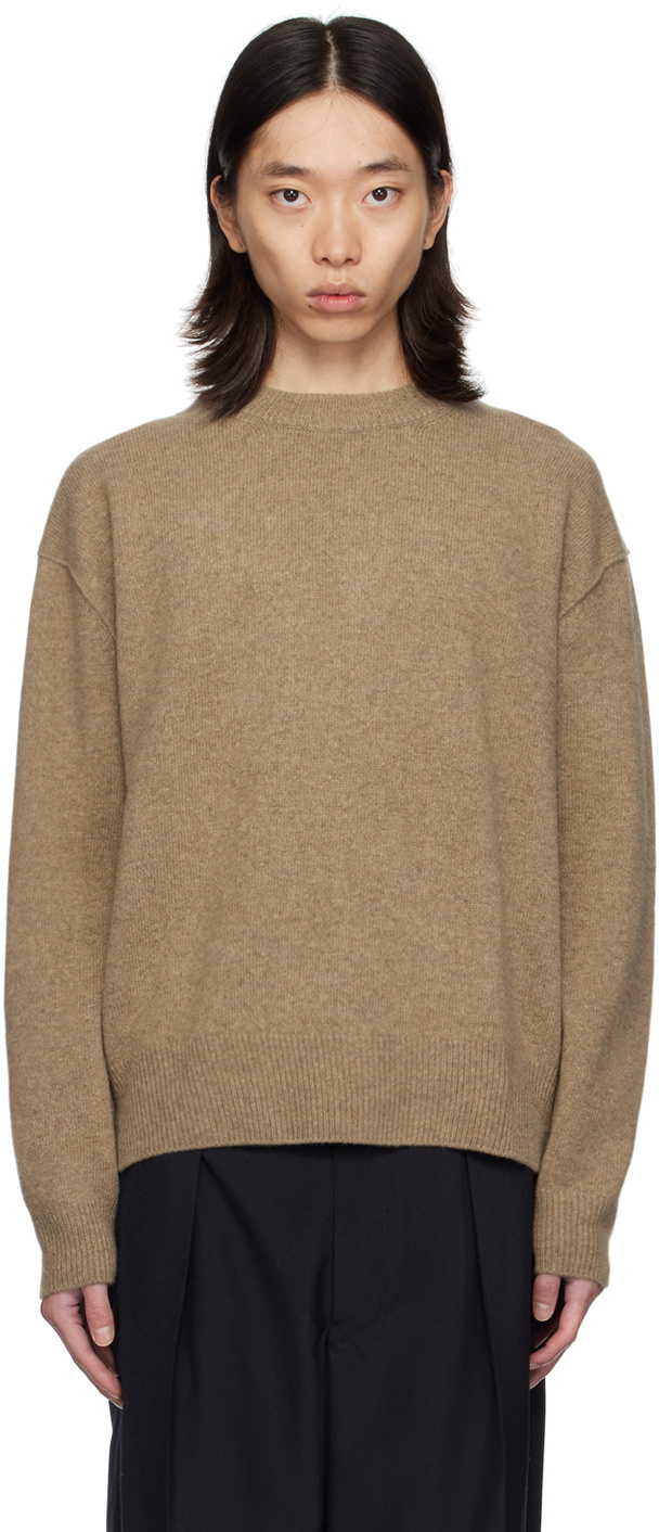 LE17SEPTEMBRE Beige Crewneck Sweater