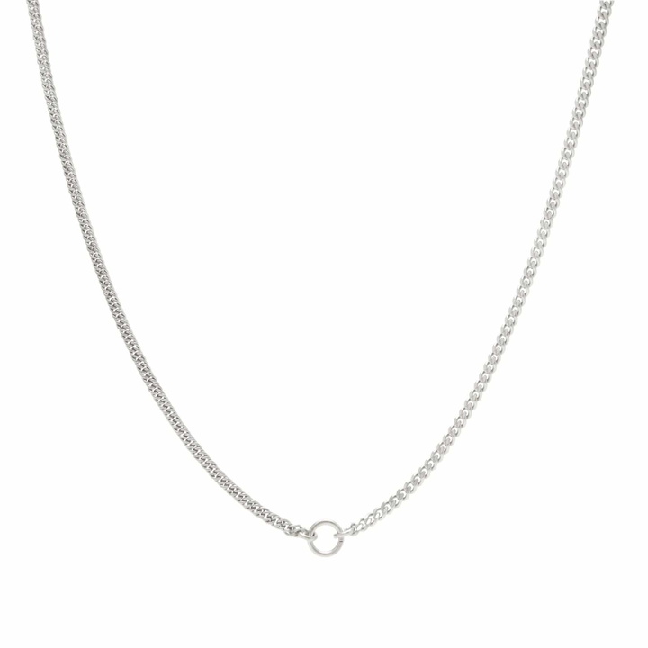 Photo: MM6 Maison Margiela Women's Logo Pendant Necklace in Silver 