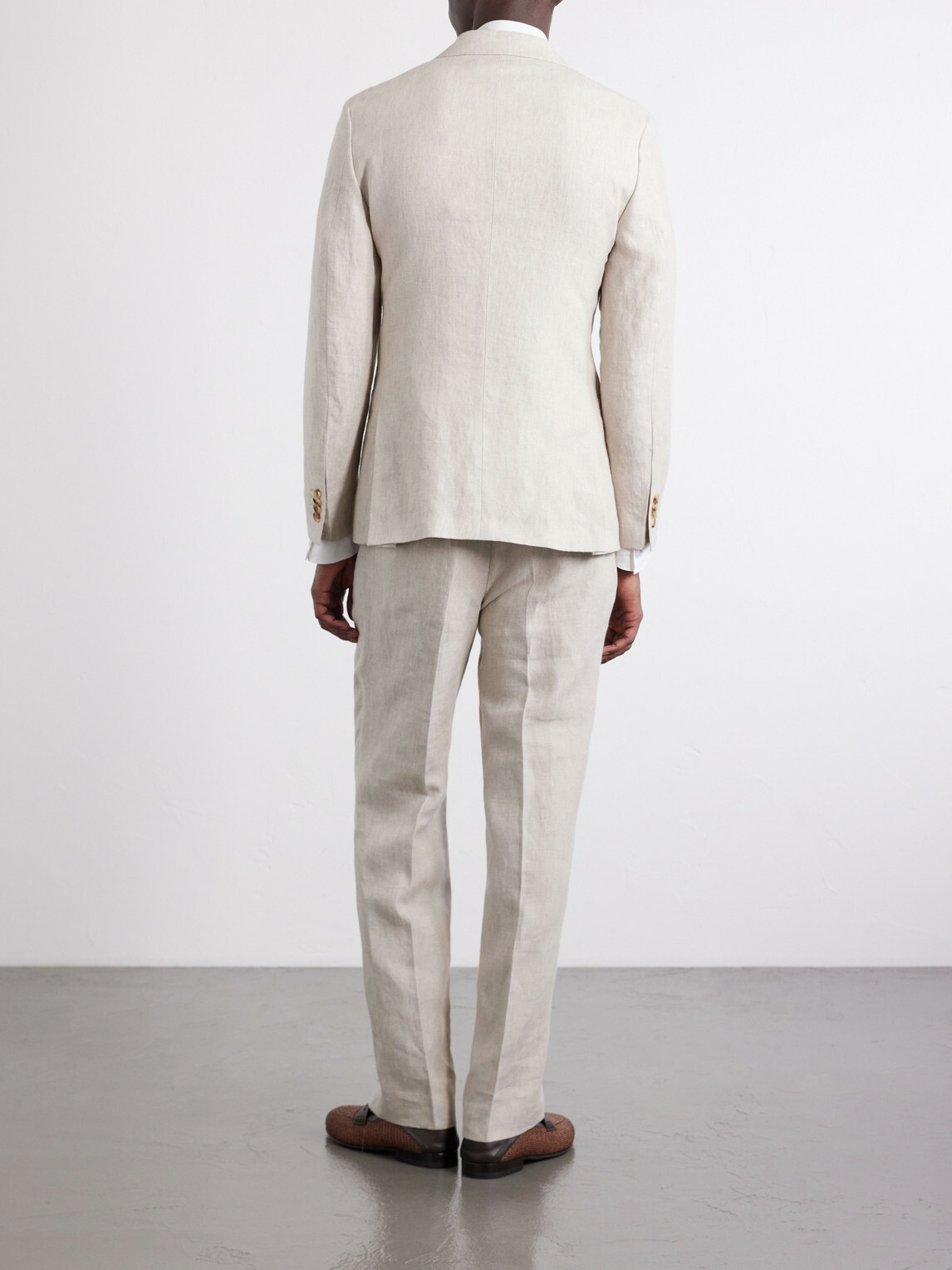 Mr P. - Slim-Fit Linen Tuxedo Jacket - Neutrals