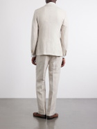 Mr P. - Slim-Fit Linen Tuxedo Jacket - Neutrals
