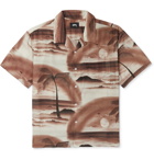 Stüssy - Camp-Collar Printed Voile Shirt - Brown