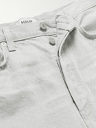 AGOLDE - Anson Straight-Leg Frayed Organic Denim Shorts - Gray