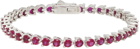 Numbering Purple & Silver #3910 N-dia Tennis Bracelet