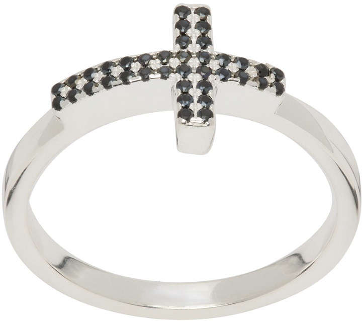 Photo: Stolen Girlfriends Club SSENSE Exclusive Silver Dusted Cross Ring