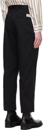 WACKO MARIA Black Double Pleated Chino Trousers