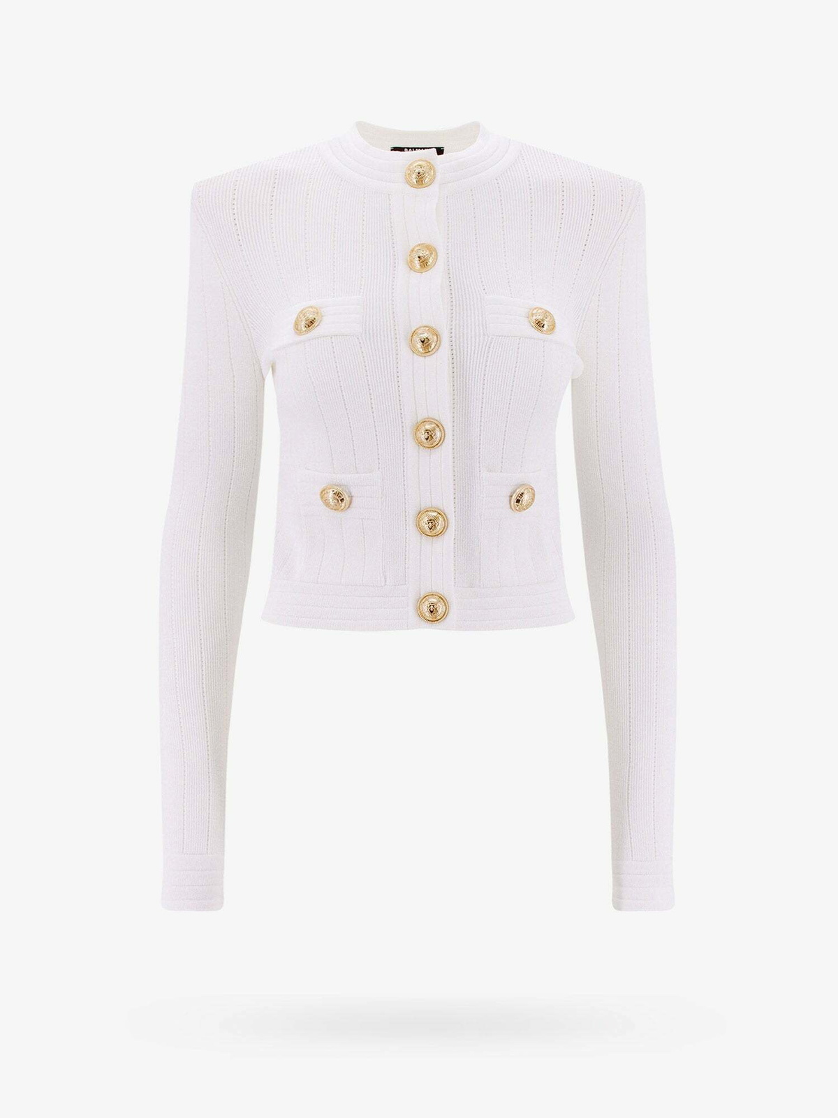 Balmain White Polyamide Cardigan