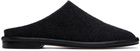Lauren Manoogian Black Brushed Mules