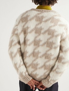 A Kind Of Guise - Polar Houndstooth Alpaca-Blend Jacquard Cardigan - Brown