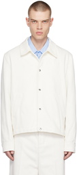 AMI Paris White Press-Stud Jacket