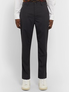 COMME DES GARÇONS HOMME - Slim-Fit Tapered Wool-Hopsack Suit Trousers - Black