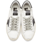 Golden Goose White and Black Hi Star Sneakers