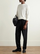 Caruso - Slim-Fit Pleated Wool Trousers - Blue